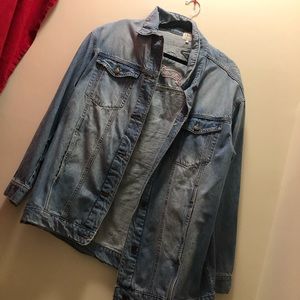 Oversized Embroidered Denim Jacket (LONG!)